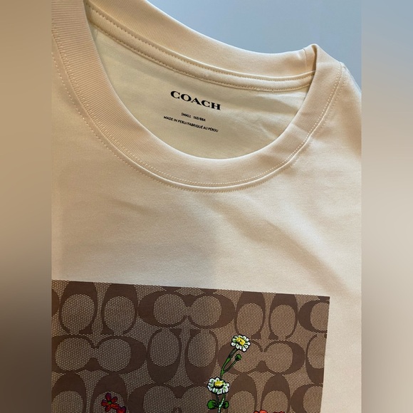Coach Cream Floral Graphic T-Shirt - Picture 3 of 4